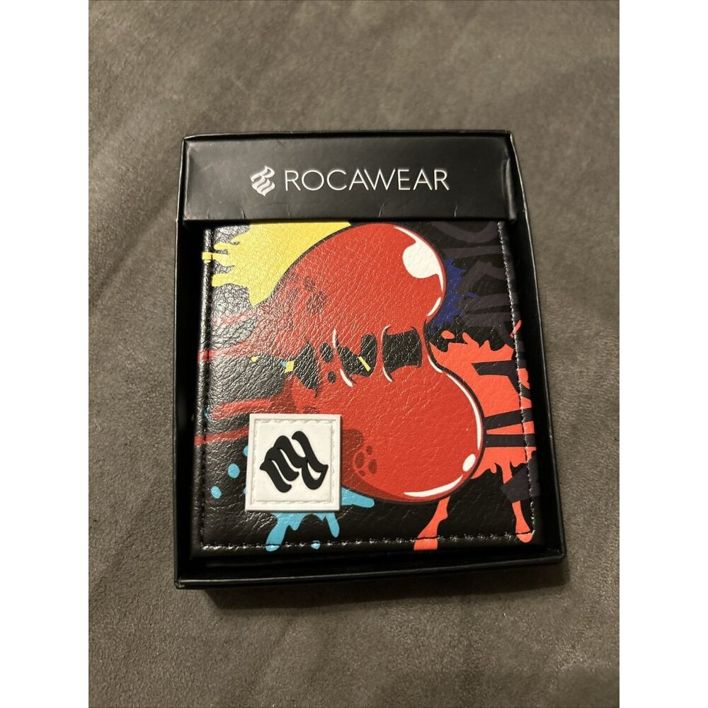 ROCAWEAR Men’s Red Heart Faux-Leather  CArd ID Wallet Fui-Koch New